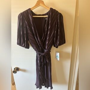 DKNY Deep Purple Midi Dress